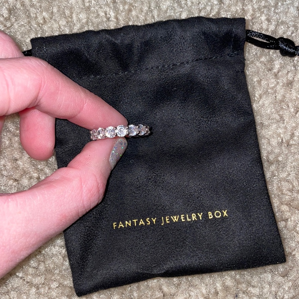 Round Cut full CZ eternity band!!